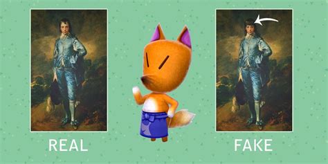 what art pieces are fake in animal crossing